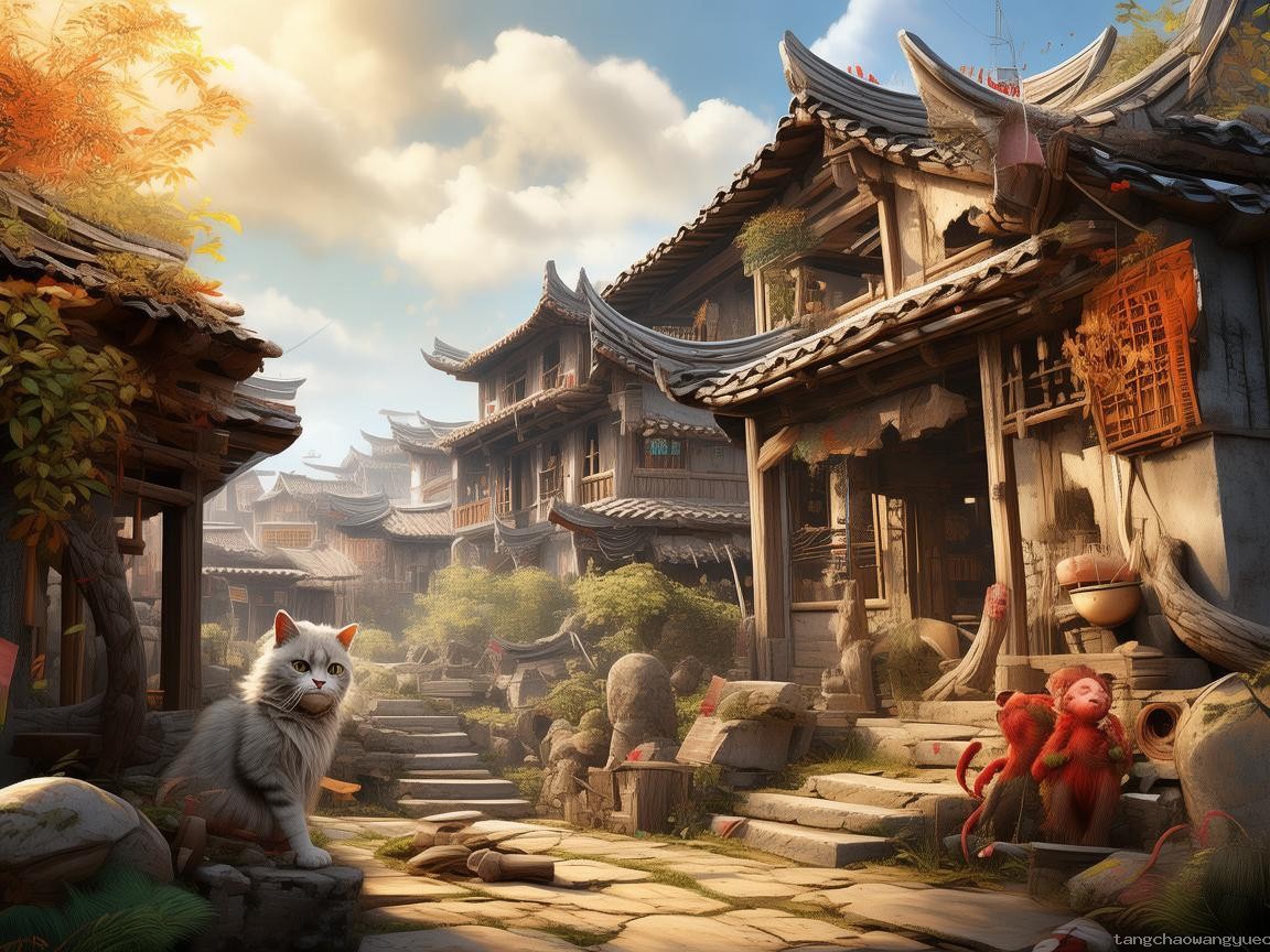 **《第一集：老貓猴子進村！——傳統(tǒng)與新興鄉(xiāng)村元素融合的對比分析》**