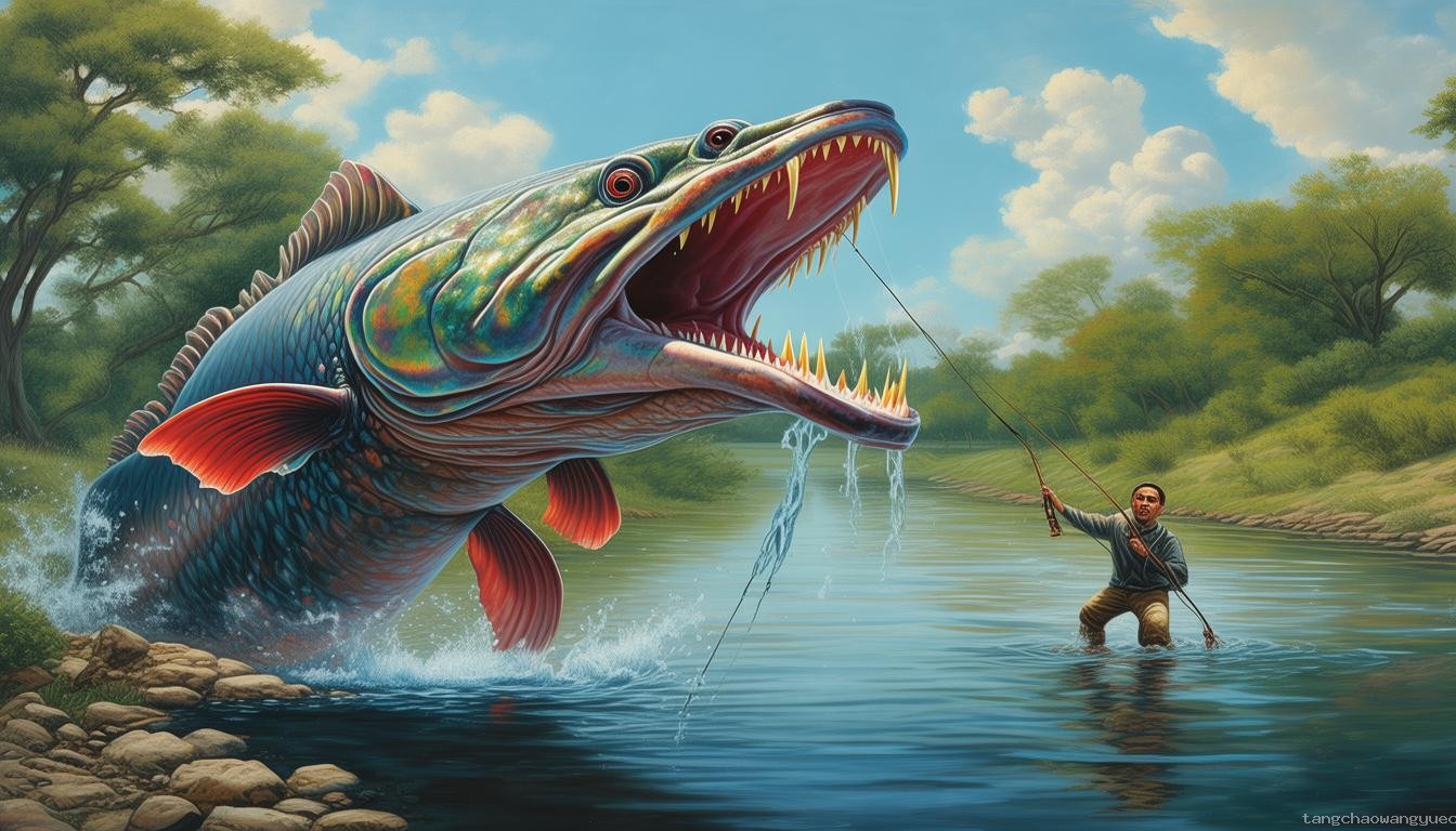 追魚(yú)奇遇：巨型鯰魚(yú)的誘惑與生命的警示