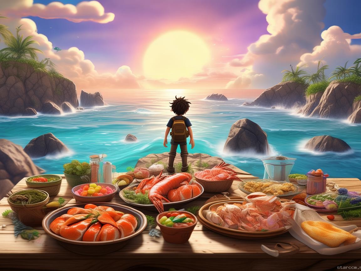 小宇海邊探險，終嘗熟食美味?