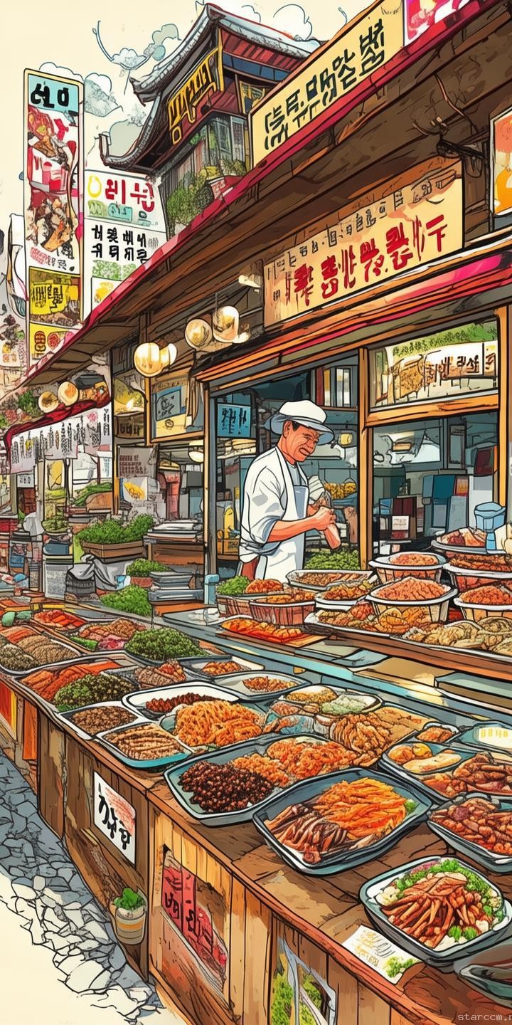 首爾廣藏小吃探店案例研究：廚子￥195美食探索之旅