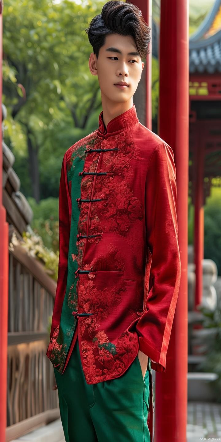 顯眼包弟弟如何得體穿紅綠色旗袍助考姐姐