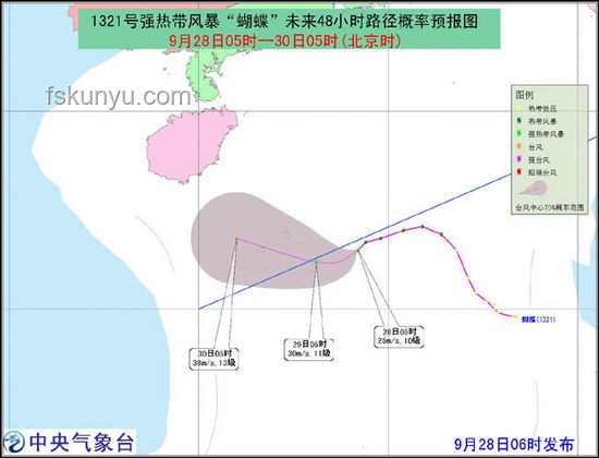 臺風“蝴蝶”強化趨勢預測：強熱帶風暴級后的影響與展望