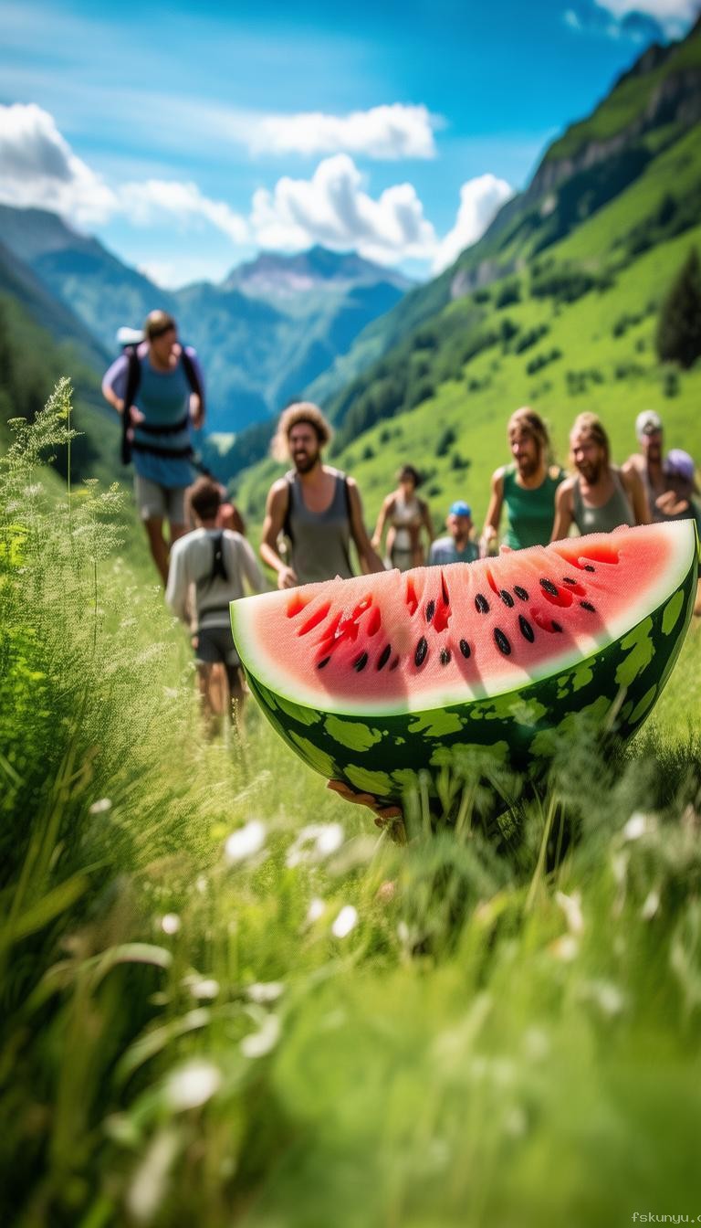 爬山驚喜！朋友突然掏出西瓜的奇妙之旅?????