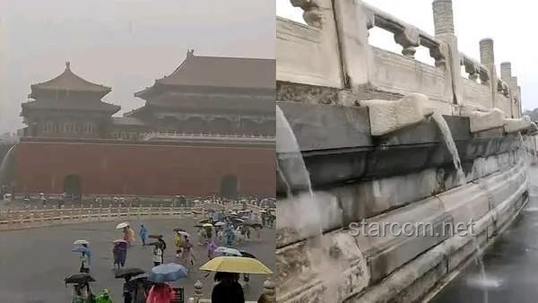 北京暴雨故宮再現(xiàn)千龍吐水觀賞指南