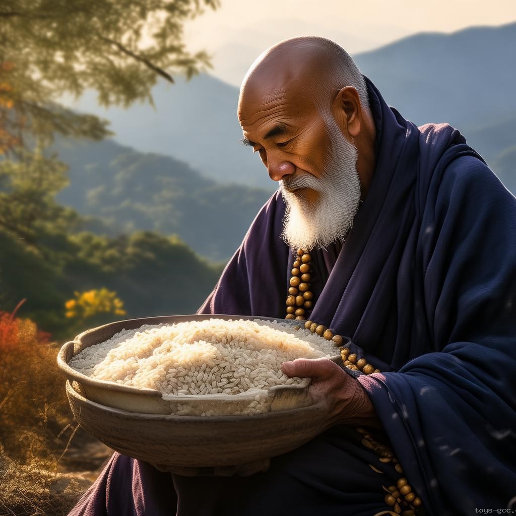 五臺山和尚的智慧一擲：米中的禪意與人生